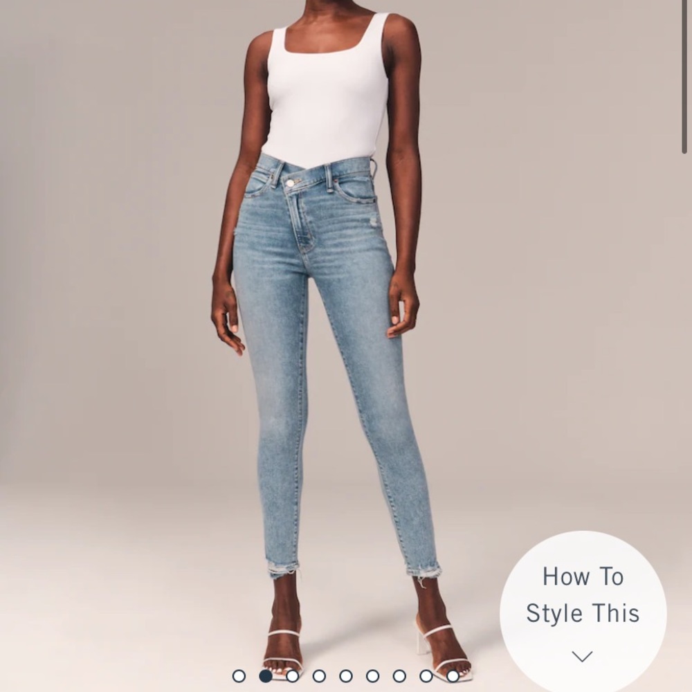 Abercrombie & Fitch high rise super skinny ankle jeans